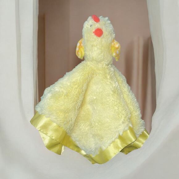 Cloud Island Baby Chick Lovey Security Blanket Plush Crinkle Satin Yellow 14" - Picture 1 of 12